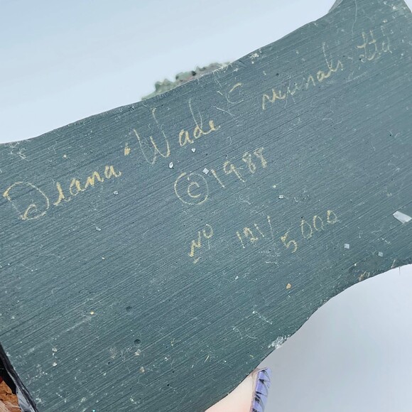 Vintage Folk Art Old World Santa on Sleigh Checker Blanket Signed Diana Wade '88 - Picture 6 of 8